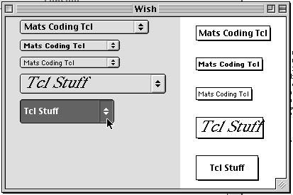 Comparison of Native (to left) and Standard Menu Buttons.